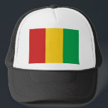 Boné Chapéu de Bandeira de Guiné-Conacri<br><div class="desc">Este camionista que estiva a bandeira de Guiné-Conacri. Mantenha uma cabeça legal com um pouco de talento guineense.</div>