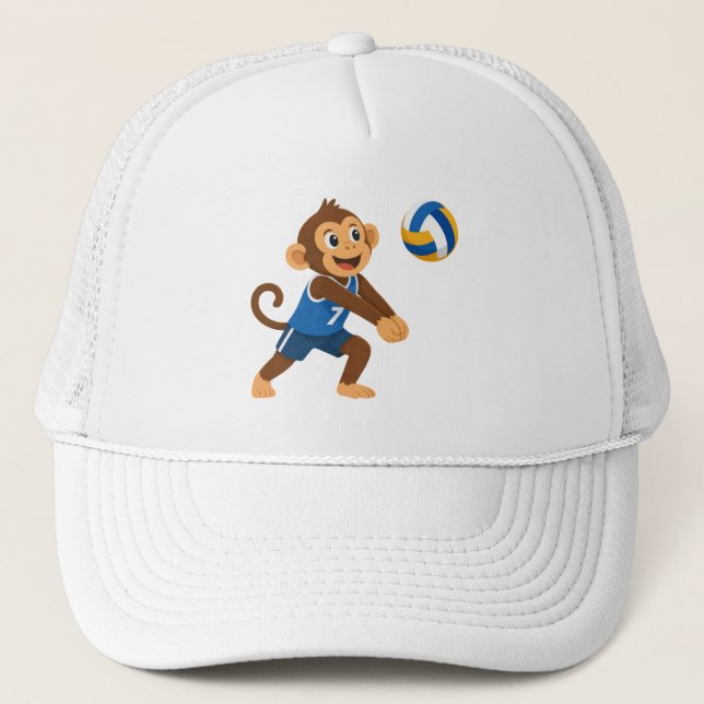 Boné Chapéu de Caminhoneiro Atleta de Volei Macaco Engr (Frente)