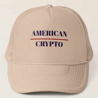 Boné Chapéu de Caminhoneiro Crypto Americano