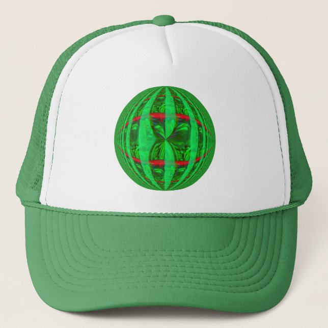 Boné Chapéu de caminhoneiro da Orb Green Round (Frente)