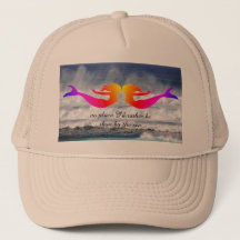 Chapéu de caminhoneiro de fantasia de sereia