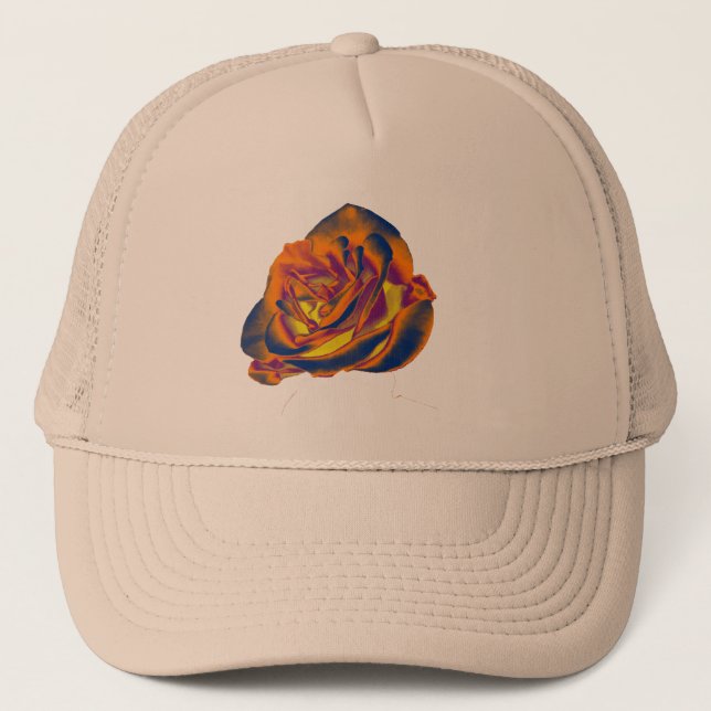 Boné Chapéu de Caminhoneiro de Rosa Laranja (Frente)