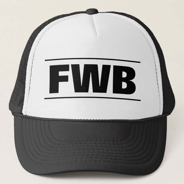 Boné chapéu de caminhoneiro FWB | Significa Amigos com  (Frente)