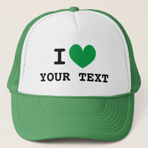 Boné Chapéu de caminhoneiro Personalizado I HEART com í