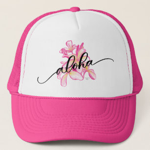 Boné Chapéu de Caminhoneiro Plumeria Aloha
