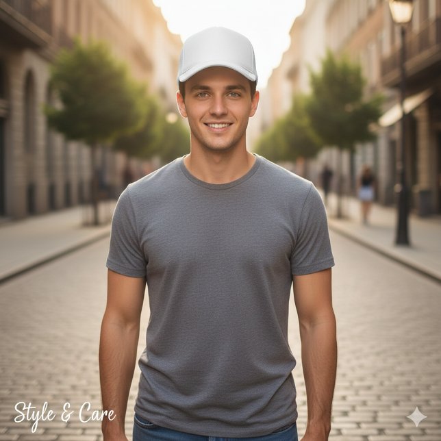 Boné Chapéu de Caminhoneiro Simples e Branco Clássico (White Classic Simple Solid Color Trucker Hat)