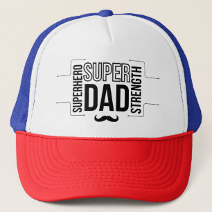 Boné Chapéu de Caminhoneiro Simples Preto Super Pai