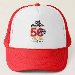 Boné Chapéu de caminhoneiro vermelho do logotipo do 50