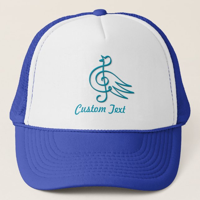 Boné Chapéu de camionista de pássaro azul (Frente)