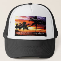 Chapéu de camionista de praia tropical