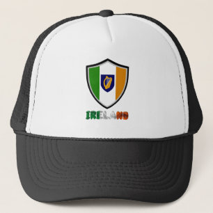 Boné Chapéu de camionista irlandês de armas com bandeir