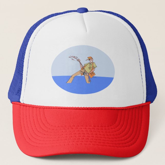 Boné Chapéu de camionista partriótico (Frente)