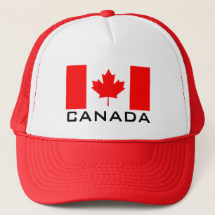 Boné Chapéu de camionista vermelho no dia do Canadá c