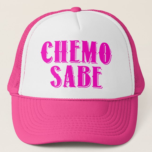 Boné Chapéu de Chemo Sabe no rosa (Frente)