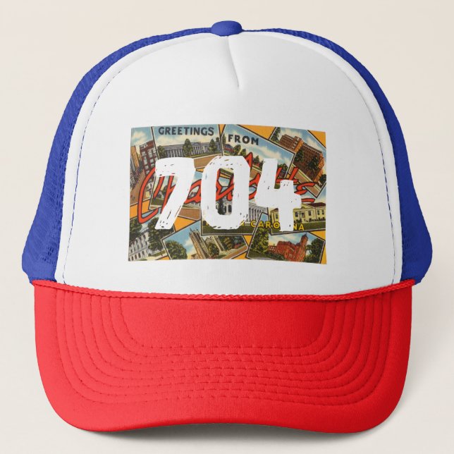 Boné Chapéu de CLT Charlotte North Carolina 704 (Frente)