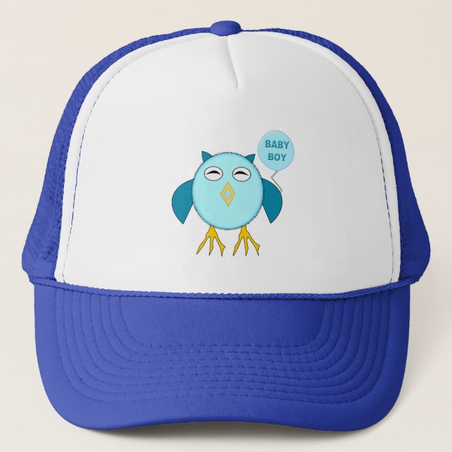Boné Chapéu de Coruja Azul Bonito (Frente)