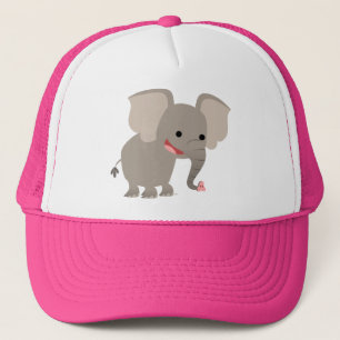 Boné Chapéu de Elefante de Cartoon Rindo Bonito