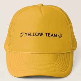 Boné Chapéu de Equipe Amarelo da Guerra de Cores