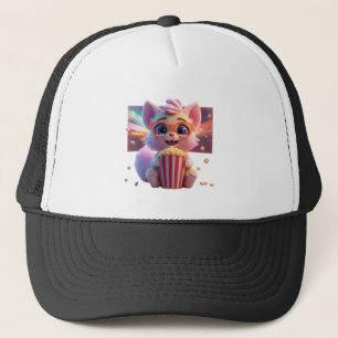 Boné Chapéu de Gatinho de Pipoca Fofa