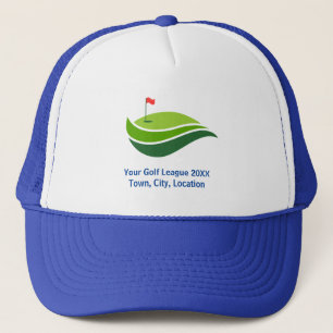 Boné Chapéu de Golfe de Texto Personalizado Moderno - L