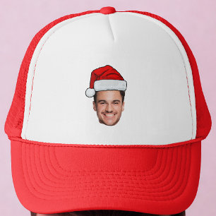 Boné Chapéu de Papai Noel com Foto Personalizada de Nat