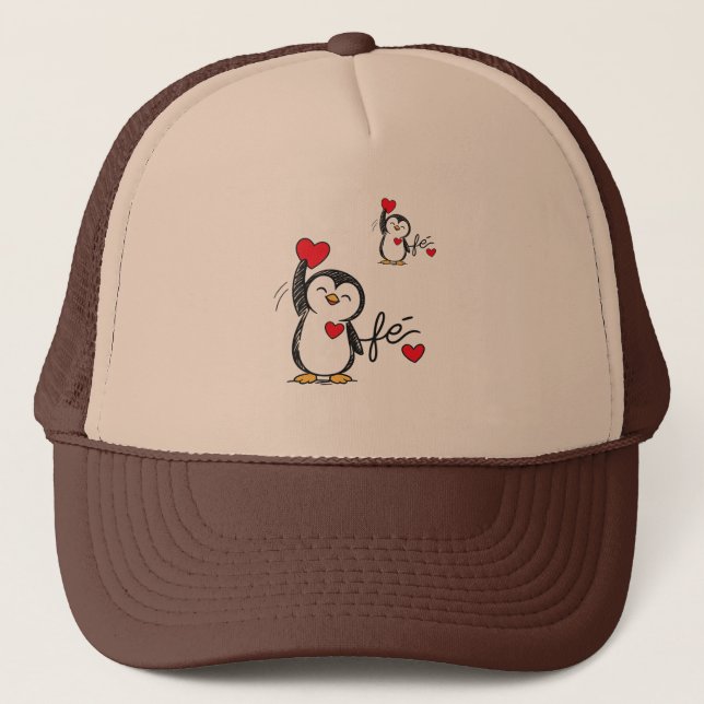 Boné chapéu de pinguim feliz (Frente)