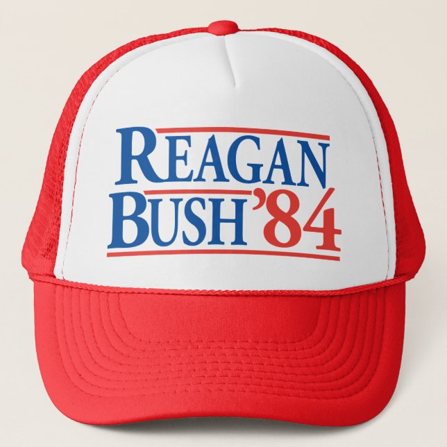 Boné Chapéu de Reagan Bush '84 (Frente)