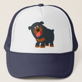 Boné Chapéu de Rottweiler de Desenho Animado Fofo e Div