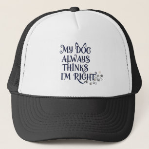 Boné Chapéu de Texto de Cachorro Engraçado