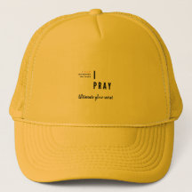 Chapéu de tucker amarelo com escrevendo cristão