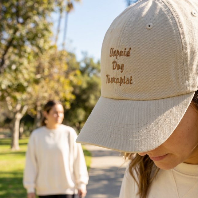 Boné Chapéu Divertido de Terapeuta Canino Não Pago | Pr (Criador carregado)