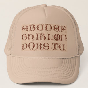 Boné Chapéu do alfabeto