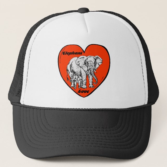Boné Chapéu do amor do elefante (Frente)