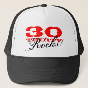 Boné Chapéu do aniversário de 30 anos trinta rochas