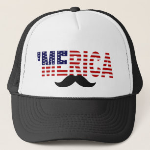 Boné 'Chapéu do bigode da bandeira de MERICA E.U.