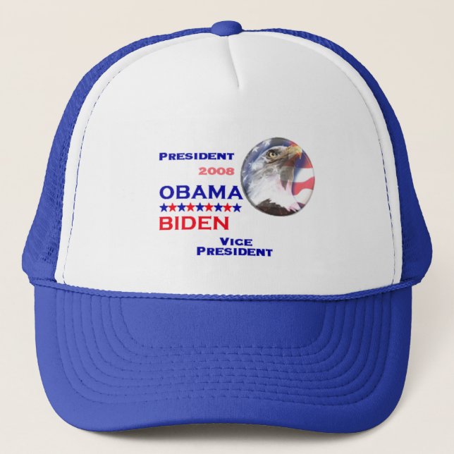 Boné Chapéu do bilhete de Obama Biden (Frente)