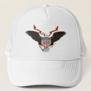 Boné Chapéu do branco de Eagle EUA do americano