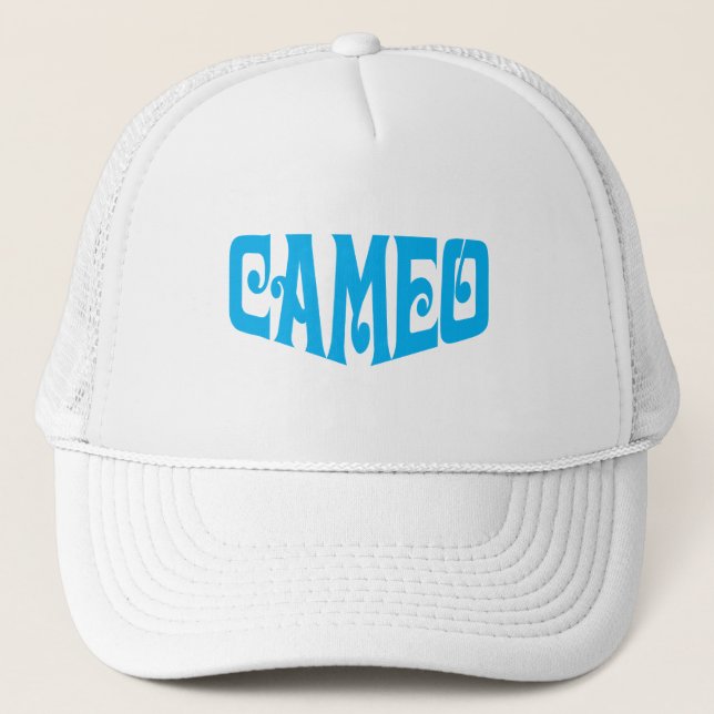 Boné Chapéu do cameo com logotipo azul (Frente)