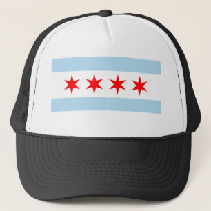 Boné Chapéu do camionista da bandeira de Chicago