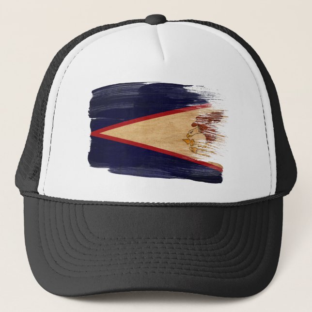 Boné Chapéu do camionista da bandeira de Samoa (Frente)