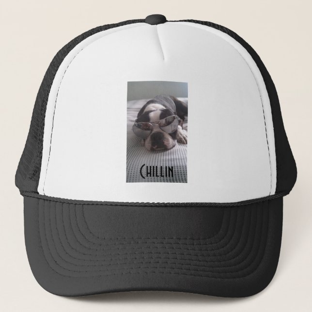 Boné Chapéu do camionista de Boston Terrier (Frente)