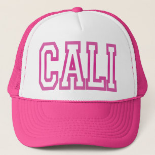 Boné Chapéu do camionista de CALI Califórnia (rosa)