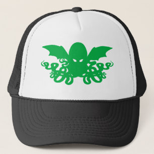 Boné Chapéu do camionista de Cthulhu - verde