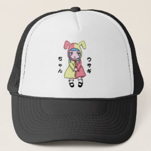 Boné Chapéu do camionista de Kawaii Usagi