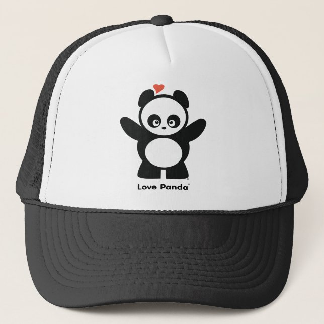 Boné Chapéu do camionista de Panda® do amor (Frente)