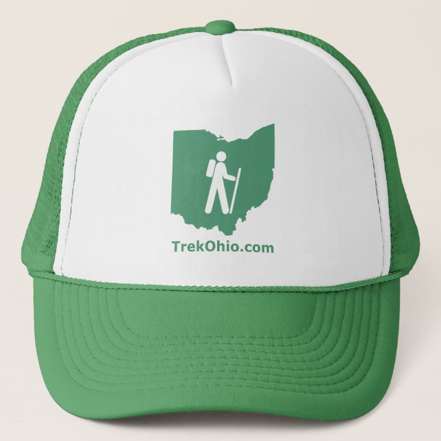 Boné Chapéu do camionista de TrekOhio, verde (Frente)