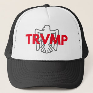 Boné Chapéu do camionista de TRVMP - vermelho com águ