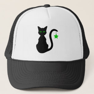 Boné Chapéu do camionista do gato preto