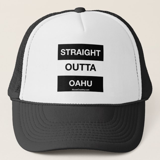 BONÉ CHAPÉU DO CAMIONISTA DO HETERO OUTTA OAHU (Frente)