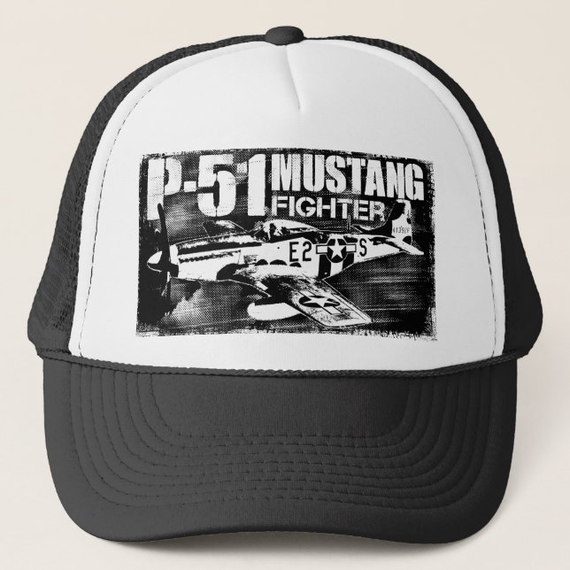 Boné Chapéu do camionista do mustang P-51 (Frente)